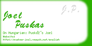 joel puskas business card